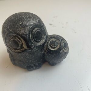 Charming Black Owl Sculpture
